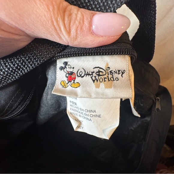 Vtg 90s Disney World Character Letters Embroidered Zipper Tote Bag Logo vintage - Picture 6 of 14